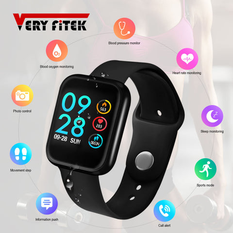 VERYFiTEK P70 Smart Watch Blood Pressure Heart Rate Monitor IP68 Fitness Bracelet Watch Women Men Smartwatch for IOS Android - RELEVAZA