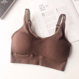 Seamless Sports Bra Women Fitness Top Yoga Bra For Cup A-D Black White Running Yoga Gym Crop Top Women Push Up Sport Bra Top Bh - RELEVAZA