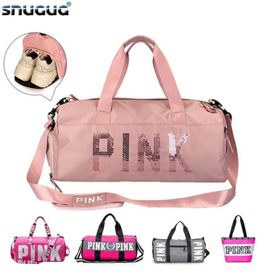 2019 New Cheap Sequins Black Gym Bag Women Shoe Compartment Waterproof Sport Bags For Fitness Training Yoga Bolsa Sac De Sport - RELEVAZA