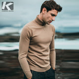 KUEGOU 2019 Autumn Plain Black Turtleneck Sweater Men Pullover Casual Jumper For Male Brand Knitted Korean Style Clothes 89002 - RELEVAZA