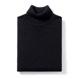 KUEGOU 2019 Autumn Plain Black Turtleneck Sweater Men Pullover Casual Jumper For Male Brand Knitted Korean Style Clothes 89002 - RELEVAZA