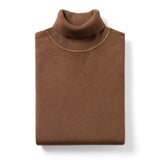 KUEGOU 2019 Autumn Plain Black Turtleneck Sweater Men Pullover Casual Jumper For Male Brand Knitted Korean Style Clothes 89002 - RELEVAZA