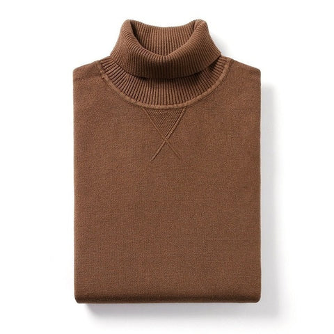 KUEGOU 2019 Autumn Plain Black Turtleneck Sweater Men Pullover Casual Jumper For Male Brand Knitted Korean Style Clothes 89002 - RELEVAZA