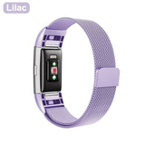 XShum Metal Stainless Strap For Fitbit Charge 2 Band Milanese Loop Magnetic Fitbit charge 3 Strap Smart bracelet For Wrist strap - RELEVAZA
