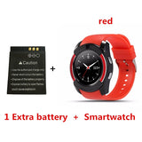 V8 SmartWatch Bluetooth Smartwatch Touch Screen Wrist Watch with Camera/SIM Card Slot, Waterproof Smart Watch DZ09 X6 VS M2 A1 - RELEVAZA