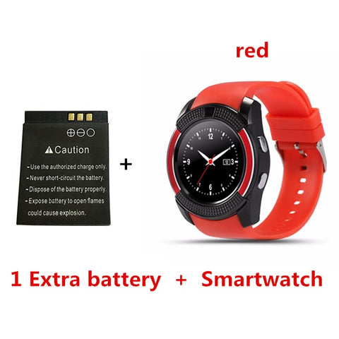 V8 SmartWatch Bluetooth Smartwatch Touch Screen Wrist Watch with Camera/SIM Card Slot, Waterproof Smart Watch DZ09 X6 VS M2 A1 - RELEVAZA