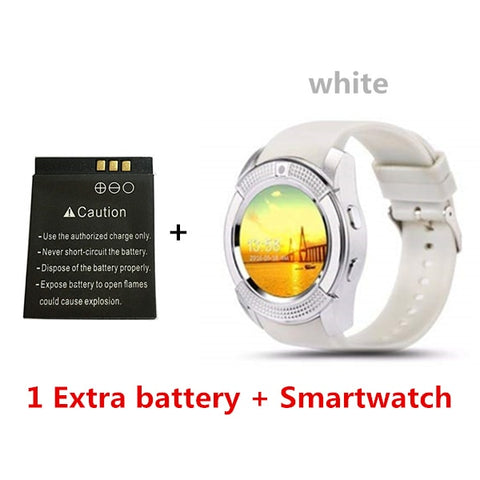 V8 SmartWatch Bluetooth Smartwatch Touch Screen Wrist Watch with Camera/SIM Card Slot, Waterproof Smart Watch DZ09 X6 VS M2 A1 - RELEVAZA