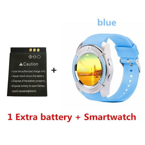 V8 SmartWatch Bluetooth Smartwatch Touch Screen Wrist Watch with Camera/SIM Card Slot, Waterproof Smart Watch DZ09 X6 VS M2 A1 - RELEVAZA