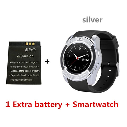 V8 SmartWatch Bluetooth Smartwatch Touch Screen Wrist Watch with Camera/SIM Card Slot, Waterproof Smart Watch DZ09 X6 VS M2 A1 - RELEVAZA