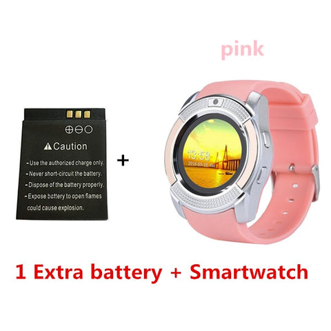 V8 SmartWatch Bluetooth Smartwatch Touch Screen Wrist Watch with Camera/SIM Card Slot, Waterproof Smart Watch DZ09 X6 VS M2 A1 - RELEVAZA