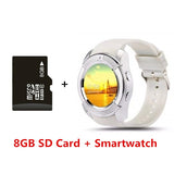 V8 SmartWatch Bluetooth Smartwatch Touch Screen Wrist Watch with Camera/SIM Card Slot, Waterproof Smart Watch DZ09 X6 VS M2 A1 - RELEVAZA