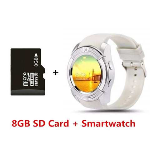 V8 SmartWatch Bluetooth Smartwatch Touch Screen Wrist Watch with Camera/SIM Card Slot, Waterproof Smart Watch DZ09 X6 VS M2 A1 - RELEVAZA