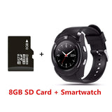 V8 SmartWatch Bluetooth Smartwatch Touch Screen Wrist Watch with Camera/SIM Card Slot, Waterproof Smart Watch DZ09 X6 VS M2 A1 - RELEVAZA