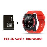 V8 SmartWatch Bluetooth Smartwatch Touch Screen Wrist Watch with Camera/SIM Card Slot, Waterproof Smart Watch DZ09 X6 VS M2 A1 - RELEVAZA