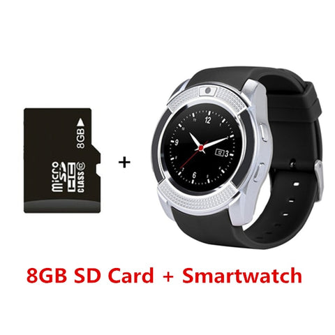 V8 SmartWatch Bluetooth Smartwatch Touch Screen Wrist Watch with Camera/SIM Card Slot, Waterproof Smart Watch DZ09 X6 VS M2 A1 - RELEVAZA