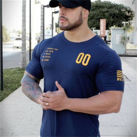 2019 New Plain Clothing fitness t shirt men O-neck t-shirt cotton bodybuilding tee shirts tops gyms tshirt Homme - RELEVAZA