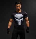 Short Sleeve 3D T Shirt Men T-Shirt Male Tee Captain America Superman tshirt Men Fitness Compression Shirt Punisher MMA - RELEVAZA