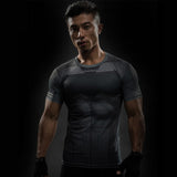 Short Sleeve 3D T Shirt Men T-Shirt Male Tee Captain America Superman tshirt Men Fitness Compression Shirt Punisher MMA - RELEVAZA