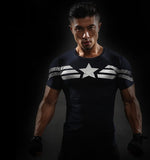 Short Sleeve 3D T Shirt Men T-Shirt Male Tee Captain America Superman tshirt Men Fitness Compression Shirt Punisher MMA - RELEVAZA