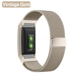 XShum Metal Stainless Strap For Fitbit Charge 2 Band Milanese Loop Magnetic Fitbit charge 3 Strap Smart bracelet For Wrist strap - RELEVAZA
