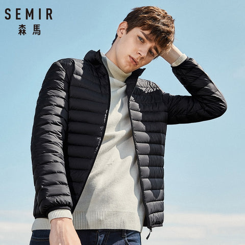 SEMIR 2019 Down Jacket Men Winter Portability Warm 90% White Duck Down Hooded Man Coat jaqueta masculino chaqueta hombre - RELEVAZA
