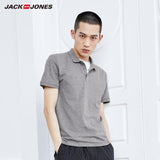 JackJones Men's Solid Color Cotton Turn-down Collar Polo Shirt Menswear 219106516 - RELEVAZA