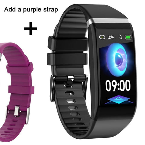 Smart Band Blood Pressure 1.14'' Screen Fitness Tracker Watch Heart Rate Fitness Bracelet Waterproof Music Control For Men Women - RELEVAZA