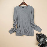 Casual Round Neck Cashmere Sweater Woman Pullovers White Pink Knitting Sweater Female Jumpers 2019 Winter Clothes - RELEVAZA