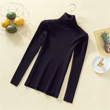 Knit Sweater Women Turtleneck Casual Pure Cashmere Pullover Autumn Winter Solid Long Sleeve Slim-jumper Soft Tops Pull Femme - RELEVAZA