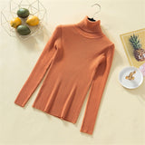 Knit Sweater Women Turtleneck Casual Pure Cashmere Pullover Autumn Winter Solid Long Sleeve Slim-jumper Soft Tops Pull Femme - RELEVAZA
