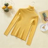 Knit Sweater Women Turtleneck Casual Pure Cashmere Pullover Autumn Winter Solid Long Sleeve Slim-jumper Soft Tops Pull Femme - RELEVAZA