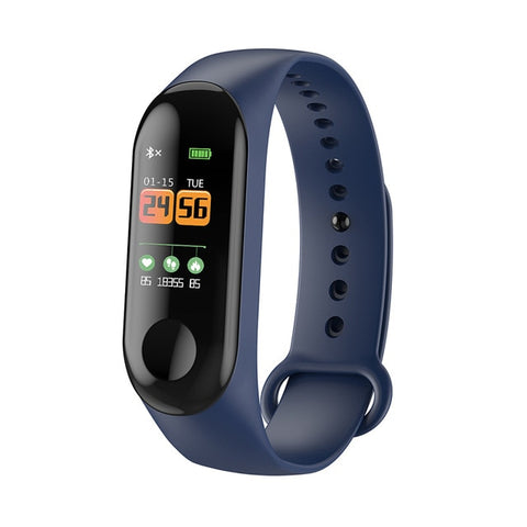 M3 Smart Watch Bracelet Men Women Blood Pressure Heart Rate Monitor Waterproof Fitness tracker Smart Band High Definition Color - RELEVAZA