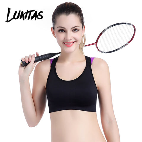 LUKITAS Women Sports Bra Top Fitness Push Up Cross Strap Sexy Yoga Bra Gym Running Padded Tank Jogging Fitness  Padded Vest Tops - RELEVAZA