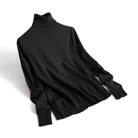 Cashmere Sweater Thin Basic Knitted Sweater Women Turtleneck Pullovers 2019 Autumn Winter Tops Female Jumpers - RELEVAZA