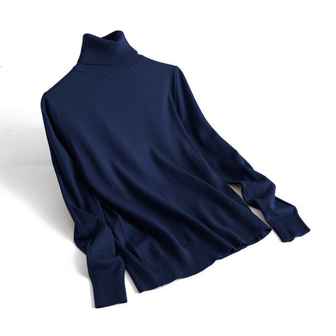 Cashmere Sweater Thin Basic Knitted Sweater Women Turtleneck Pullovers 2019 Autumn Winter Tops Female Jumpers - RELEVAZA