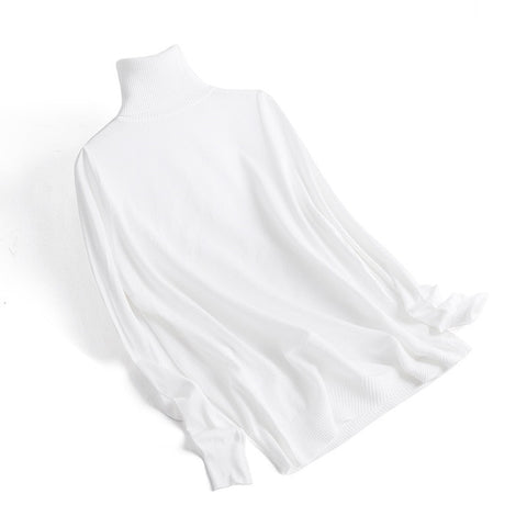 Cashmere Sweater Thin Basic Knitted Sweater Women Turtleneck Pullovers 2019 Autumn Winter Tops Female Jumpers - RELEVAZA