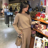 Women Sweater Two Piece knitted Sets Slim Tracksuit 2019 Spring Autumn Fashion Sweatshirts Sporting Suit Female - RELEVAZA