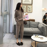 Women Sweater Two Piece knitted Sets Slim Tracksuit 2019 Spring Autumn Fashion Sweatshirts Sporting Suit Female - RELEVAZA