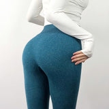 Women High Elastic Fitness Sport Gym Leggings Yoga Pants Slim Running Tights Sportswear Sports Pants Trousers Clothing Seamless - RELEVAZA