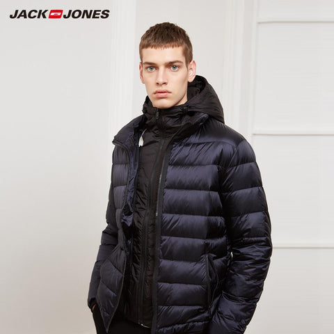 JackJones Men's Hooded Short Down Jacket Parka Coat Outerwear Menswear 218312522 - RELEVAZA