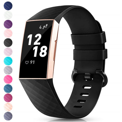 Band For Fitbit Charge 3 Strap Silicone Accessories Wristband For Fitbit Charge 3SE Replacement Strap For Fitbit Charge 3 Band - RELEVAZA