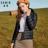 SEMIR 2019 New basic Down Winter jackets Women Winter plus velvet hooded Coats Down Winter Jacket Woman Outwear warm portable - RELEVAZA