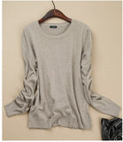 Casual Round Neck Cashmere Sweater Woman Pullovers White Pink Knitting Sweater Female Jumpers 2019 Winter Clothes - RELEVAZA