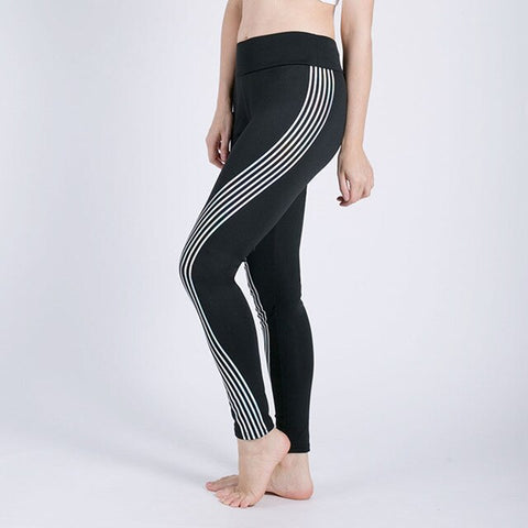 Kaminsky New Woman Fitness Leggings Light High Elastic Shine Leggins Workout Slim Fit Women Pants Black Trousers Leggings - RELEVAZA