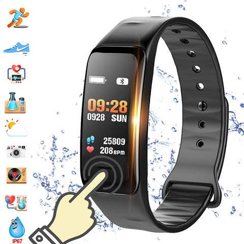Fitness Bracelet C1S Smart Watch Waterproof Smart Bracelet Heart Rate Monitor Health Tracker bracelet For Sport PK Mi Band 4 - RELEVAZA