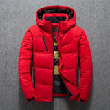 2019 Winter New Jacket Mens Quality Thermal Thick Coat Snow Red Black Parka Male Warm Outwear Fashion White Duck Down Jacket Men - RELEVAZA