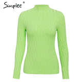 Simplee Knitted jumper sweater women autumn winter Long sleeve top turtleneck female sweater ladies bestmatch pullover jumpers - RELEVAZA