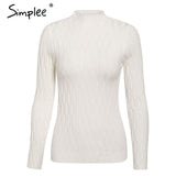 Simplee Knitted jumper sweater women autumn winter Long sleeve top turtleneck female sweater ladies bestmatch pullover jumpers - RELEVAZA