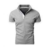 Summer short Sleeve Polo Shirt men Turn-over Collar fashion casual Slim Breathable Solid Color Business polo shirt  2019 TJWLKJ - RELEVAZA