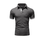 Summer short Sleeve Polo Shirt men Turn-over Collar fashion casual Slim Breathable Solid Color Business polo shirt  2019 TJWLKJ - RELEVAZA